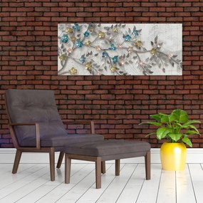 Tablou - Pe creangă - abstract (120x50 cm)