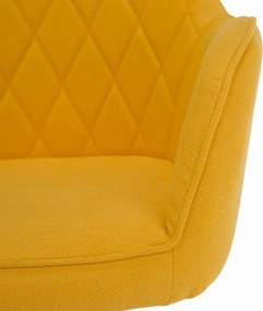Scaun de birou, material galben/alb, SANTY