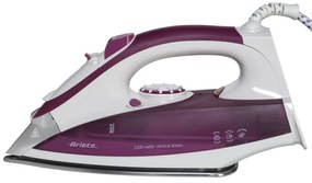 Fier de calcat Ariete STEAM 6215/00, 2200W, 0.28 L, Placa de otel, Auto-curatare, Roz