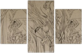 Tablou - Contururile plantelor (90x60 cm)