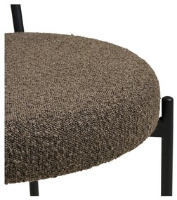 Badalona Scaun de masă, cataramă, maro, picioare negre