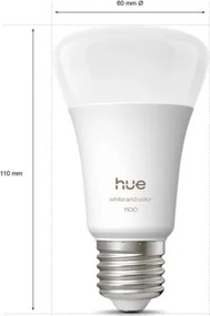 Philips -Bandă LED RGBW dimmabilă Hue FLUX 3m LED/12W/230V+2x bec inteligent E27/8,1W
