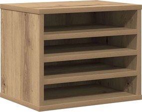 vidaXL Organizator Birou Stejar Artizanal 36 x 26 x 29,5 cm