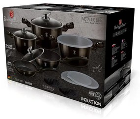 Set oale marmorate 13 piese Shiny Black Berlinger Haus BH 7032