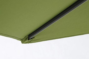 Umbrela de gradina cu brat pivotant verde olive petrol din poliester si metal, ∅ 270 cm, Kalife Bizzotto