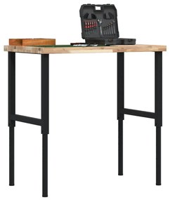 vidaXL Banc lucru 100x60x(73-99,5) cm lemn masiv acacia dreptunghiular