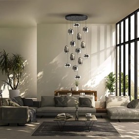 Lustra cu 14 pendule LED cu telecomanda Onice 14L