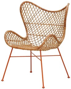 Scaun dining, bej ,din rattan, Tangerine
