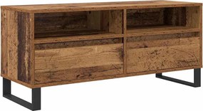 vidaXL Cabinet TV cu sertar Lemn Vechi 100 x 34,5 x 44,5 cm