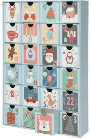 Calendar de advent din hârtie Winter moments,25,7 x 6,4 x 38,3 cm