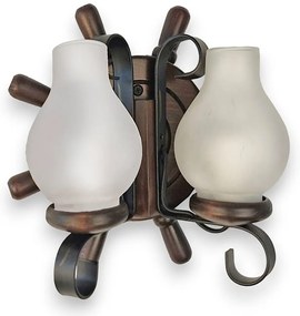 Aplica de perete rustica fabricata manual din lemn Timona WOOD-TI-AP2