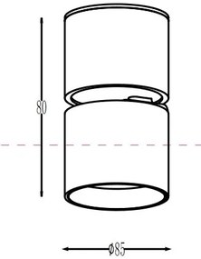 Spot aplicat directionabil LED design modern Onda 4000K alb MYC024CL-L12W4K