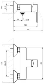 Ravak X070492 - Baterie de duș SOLAR neagră