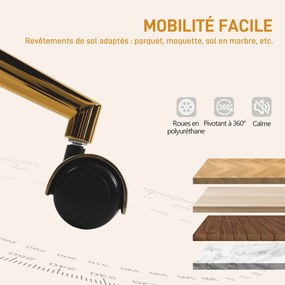 HOMCOM Scaun de birou, fotoliu de birou ergonomic reglabil pe înălțime, șezut pivotant, bază din oțel, crem | Aosom Romania