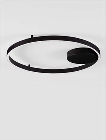 Lustra LED aplicata design modern minimalist HEDRA D-60cm negru