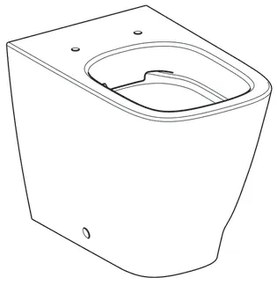 Vas wc pe pardoseala Geberit Smyle Square Rimfree 54x35 cm, pentru rezervor ingropat, alb - GEC500.840.00.1