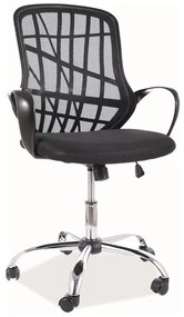 Scaun rotativ birou Dexter negru/negru - H 95-105 cm
