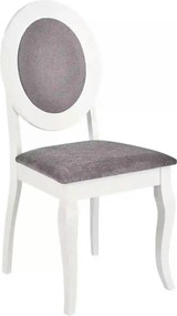 Scaun vintage alb BAROCK, lemn de cauciuc, 45x51x93 cm