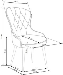 Scaun tapitat K366 Verde Inchis - h92 cm