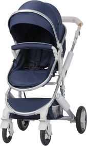 Carucior nou nascuti 3 in 1 NOVOKIDS™ 5300, Cu geanta bebe, Cadru Aluminiu, Amortizoare, Roti din cauciuc plin AVE, Landou, Scoica auto, Spatar
