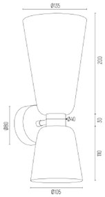 Aplica de perete eleganta design modern RENO crom