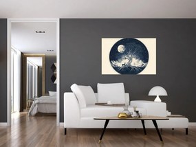 Tablou – Arbore magic cu cerb I. (90x60 cm)