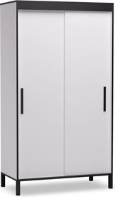 Dulap cu usi glisante 120x221 cm, Baros, ADRK Furniture (Culoare: Alb)