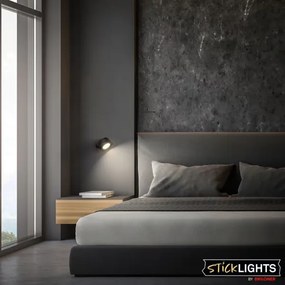 Briloner 3896015 - Aplica de perete LED reîncărcabilă și reglabilă, 1,6W/5V 1500 mAh, negru