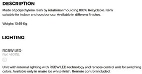CORP DE ILUMINAT LED RGB DECORATIV THE SECOND LIGHT 75cm
