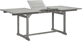 vidaXL Masă de grădină, (150-200)x100x75 cm, lemn masiv de acacia