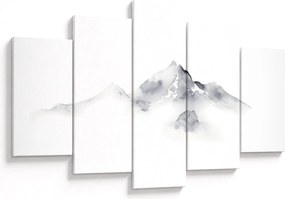 Tablou - Pictură cu cerneală de munți (150x105 cm)