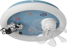 LED Plafonieră pentru copii, reglabilă, cu ventilator LED/48W/230V 3000/4000/6000K albastru
