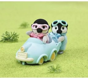 Sylvanian Families Pinguini pentru copii gemeni cumașină