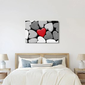 Tablou cu inimioare din lemn (90x60 cm)