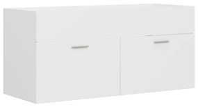 804674 vidaXL Dulap pentru chiuvetă, alb, 100x38,5x46 cm, PAL