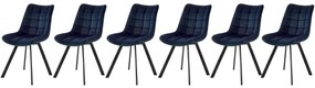 Set 6 scaune K332 velvet bleumarin
