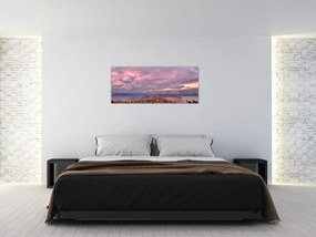 Tablou - Amurg la oraș (120x50 cm)