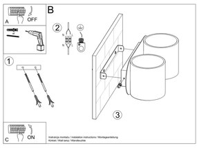 Sollux SL.0659 - Aplica de perete ORBIS 2xG9/40W/230V albă