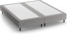 Pat matrimonial gri tapițat fără tăblie 180x200 cm Whale – Micadoni