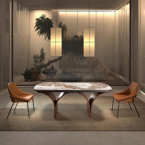 Masa extensibila deosebita design LUX Marble 180-260x100cm