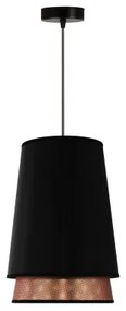 Lustră pe cablu BELL Duolla SHINY 1xE27/15W/230V d. 25 cm negru/cupru