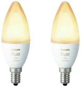 SET 2x LED Bec dimmabil Philips Hue WHITE B39 E14/4W/230V 2200K-6500K