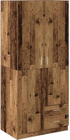 vidaXL Șifonier, Lemn vechi, 80x52x180 cm, lemn prelucrat