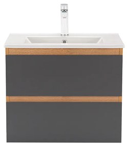 Dulap inferior Vario Forte 60 cu lavoar stejar-antracit
