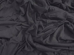 Cearsaf Jersey cu lycra antracit 180 x 200 cm