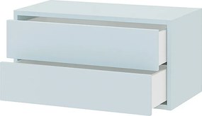 Boxie 2 sertare dulap de perete 40x80x37 cm albastru