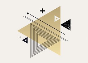 Tablou pe sticlă - Forme geometrice N⁰4 (70x50 cm)