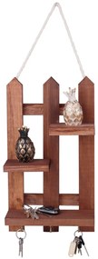 Suport chei din lemn 213 Nuc 40x23x9 cm