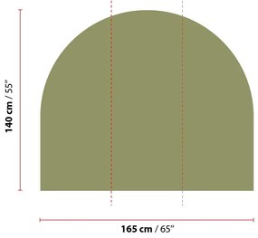 Autocolant de perete 165x140 cm Olive Green – Ambiance