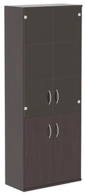 Dulap documente cu vitrina Imago wenge, 77 x 36,5 x 197, 5 cm